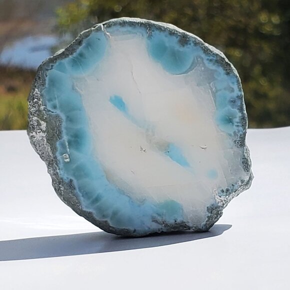 32g 160ct Hand-picked Larimar pectolite Dominican Blue Rough Slab Rock Stone Gem - Picture 3 of 13